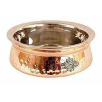 Thumbnail for Steel Copper Handi Bowl Hammered Design Serving Dishes