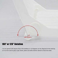 Thumbnail for Folding Plastic Kitchen Dish Rack Stand Plate Holder for Bowls Plates