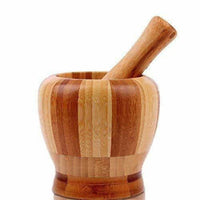 Thumbnail for Wooden Motar Pestle Set (Brown)