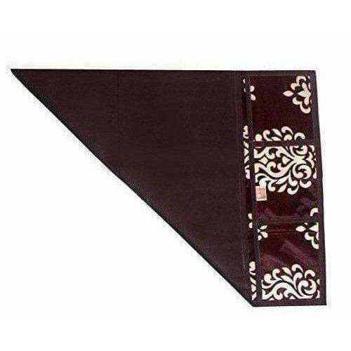 Floral Design Fridge Top Cover with 6 Utility Pockets
