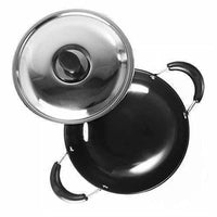 Thumbnail for Hard Anodised Deep Kadhai With Stainless Steel Lid