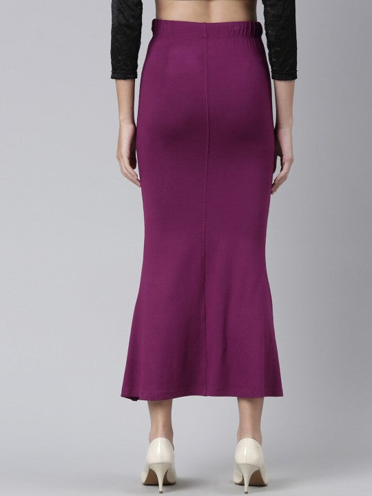 Side Slit High-Rise Stretchable Viscose Saree Skirt