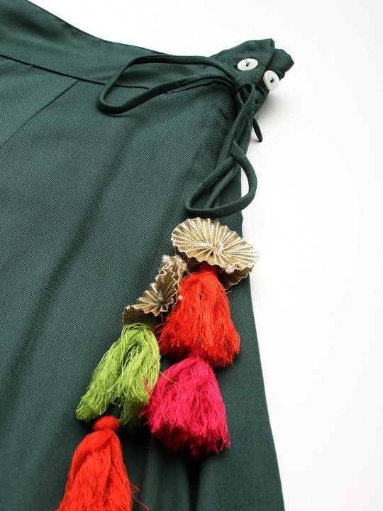 Embroidered Mirror Work Ready to Wear Lehenga