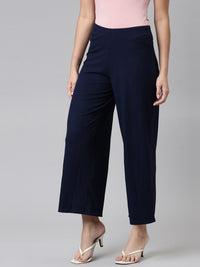 Thumbnail for Women Black Knitted Palazzos