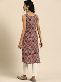 Thumbnail for Women Ethnic Motifs Printed Kantha Work Dobby Kurta