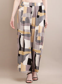 Thumbnail for Colourblocked Wide Leg Palazzos