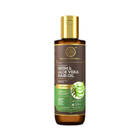 Thumbnail for khadi-natural-neem-&-aloe-vera-hair-oil-with-wheat-ger