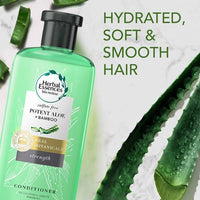 Thumbnail for Herbal Essences Sulfate Free potent Aloe +Bamboo Real Botanicals Strength Conditioner