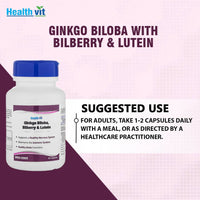 Thumbnail for Healthvit Ginkgo Biloba Billberry And Lutein Capsules