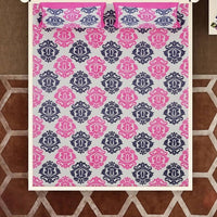 Thumbnail for Vamika Printed Cotton White & Pink Flower Design Bedsheet With Pillow Covers (LEOC_PPNKC_P)