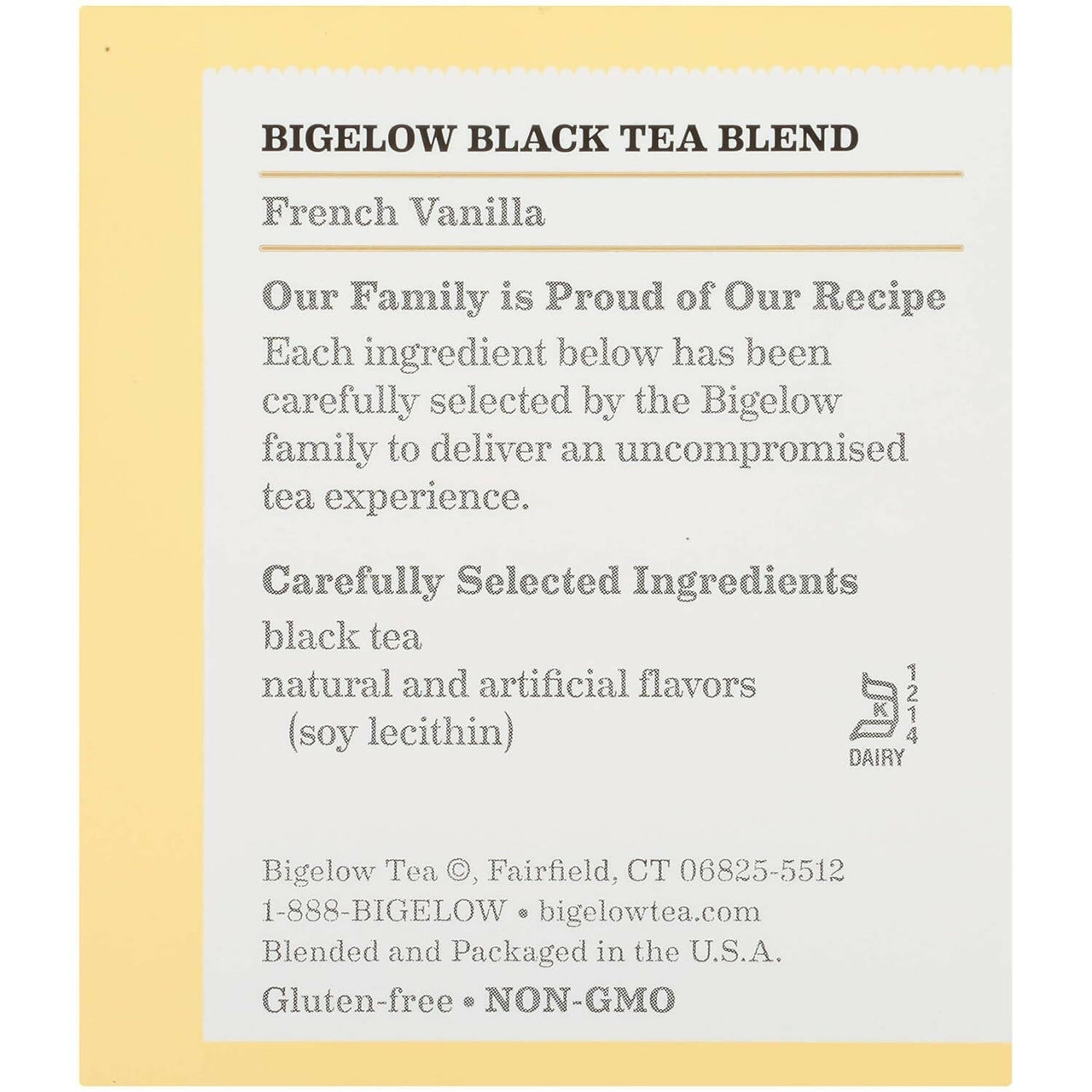 Bigelow Tea French Vanilla Black Tea Caffeinated Freshness & Aroma Caffeinated