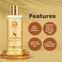 Thumbnail for Nuerma Science Pure Almond Hair Oil for Natural Hair Growth