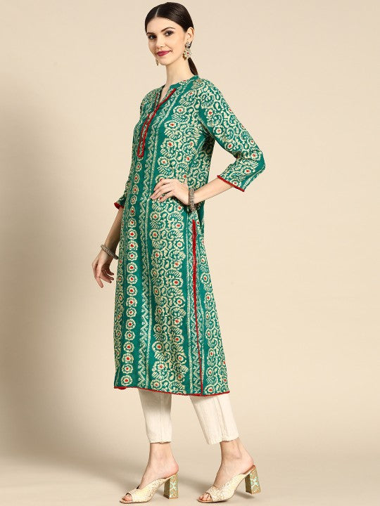 women-green-&-off-white-ethnic-motifs-printed-kurta