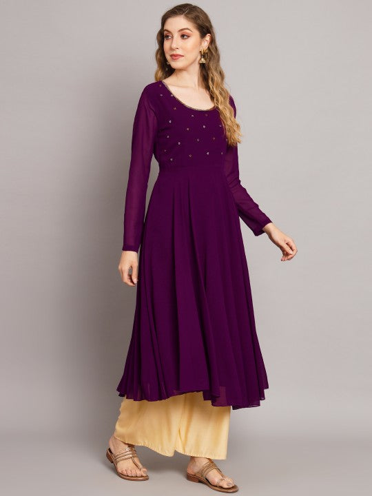 women-burgundy-ethnic-motifs-georgette-anarkali-kurta