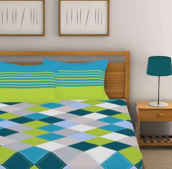 vamika-printed-cotton-multicolor-latest-design-bedsheet-with-pillow-covers-(leoc_check_sg