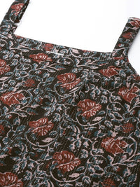 Thumbnail for Women Pink & Magenta Printed Strappy Straight Kurta