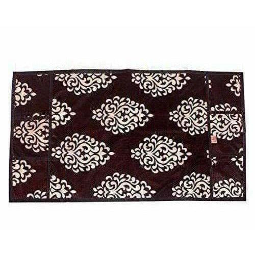 Floral Design Fridge Top Cover with 6 Utility Pockets