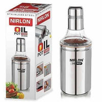 Thumbnail for Nirlon Stainless Steel Oil Pot, 1 Litre, Silver