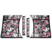 Thumbnail for pink-flower-fridge-top-cover-and-2-fridge-handle-cover