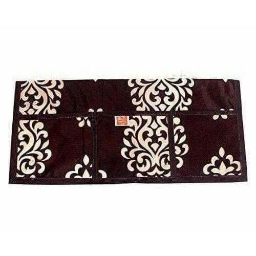 Floral Design Fridge Top Cover with 6 Utility Pockets