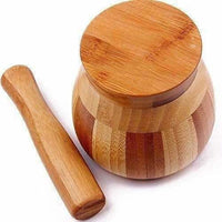 Thumbnail for Wooden Motar Pestle Set (Brown)