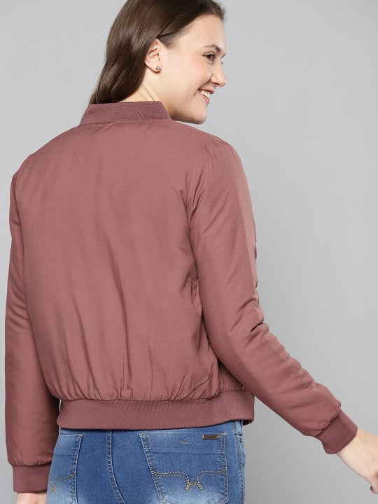 women-mauve-solid-bomber-jacket