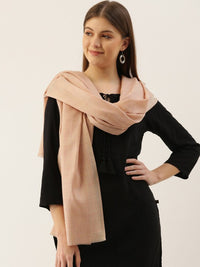 Thumbnail for woman-beige-solid-shawl