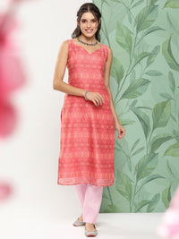 Thumbnail for Women Yellow & White Pure Cotton Floral Printed Floral Kurta