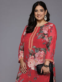 Thumbnail for Plus Size Floral Printed Georgette Kurta