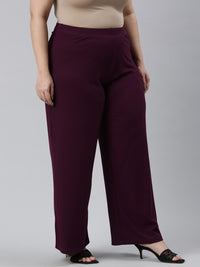 Thumbnail for Women Black Knitted Palazzos