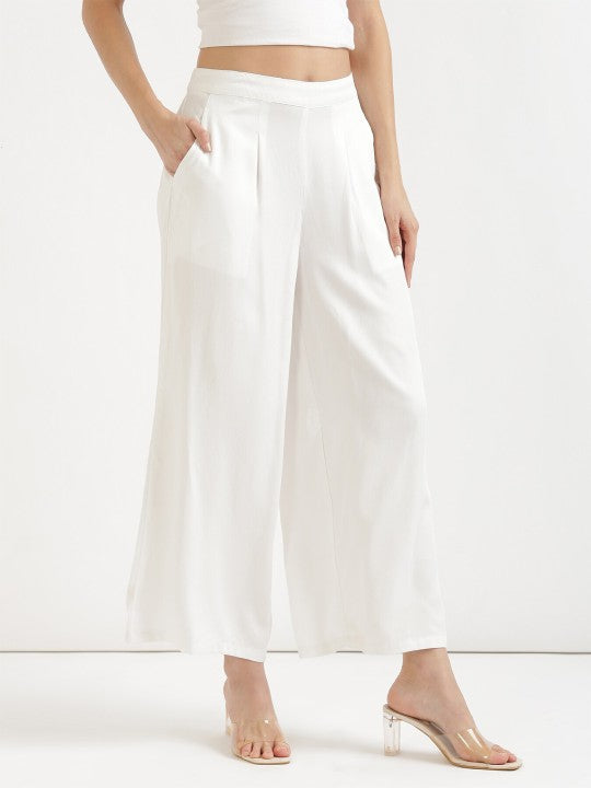 Wide Leg Mid Rise Palazzos