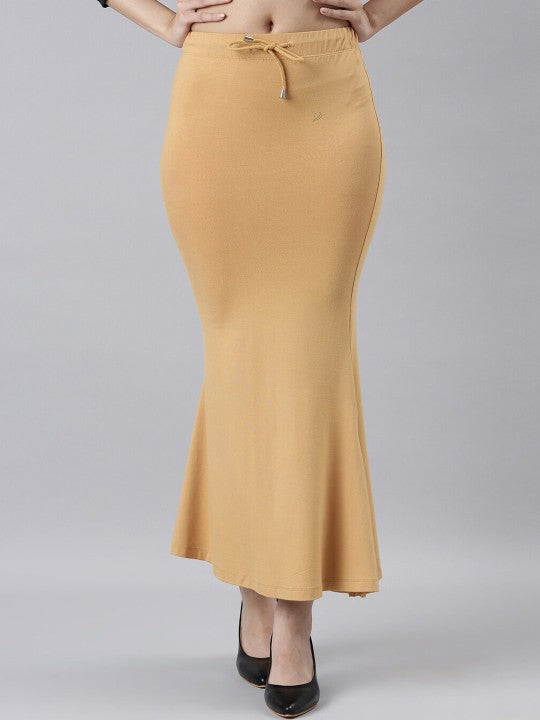 Side Slit High-Rise Stretchable Viscose Saree Skirt