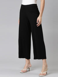 Thumbnail for women-black-knitted-palazzos