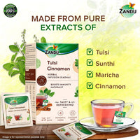 Thumbnail for Zandu Tulsi Cinnamon Ayurvedic Infusion Tea