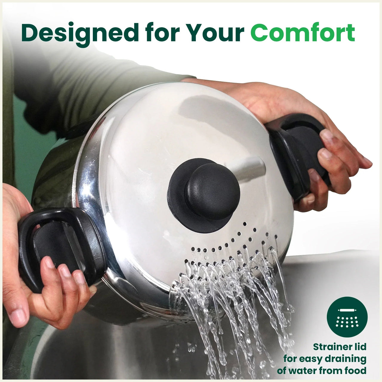 Veggies Boiler Pot, Steamer Cooker, Induction & Gas, 1.08 Kg, 19cm, 3.5 L