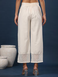 Thumbnail for Women Black Solid Straight Palazzos