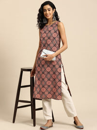 Thumbnail for Women Ethnic Motifs Printed Kantha Work Dobby Kurta
