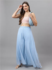 Thumbnail for Flared Georgette Ethnic Palazzos