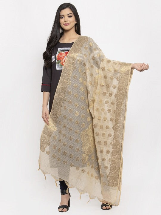 gold-coloured-woven-design-jacquard-banarasi-dupatta