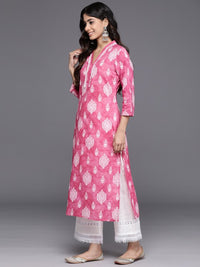 Thumbnail for women-ethnic-motifs-printed-cotton-kurta