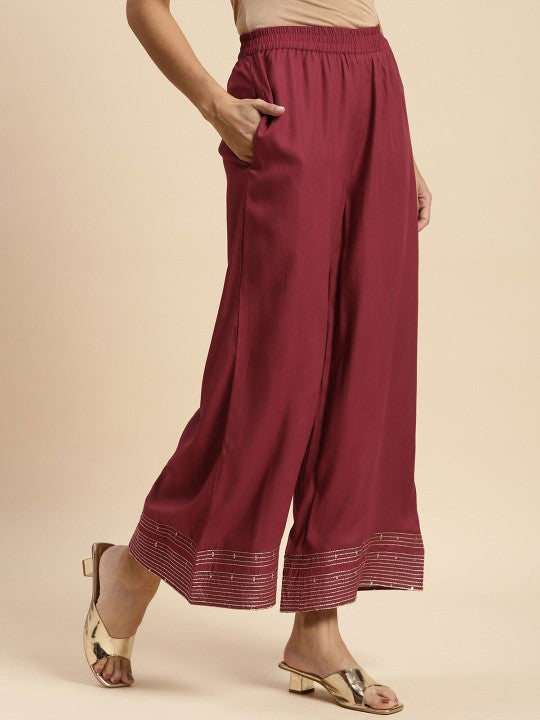 Women Flared Ethnic Palazzos