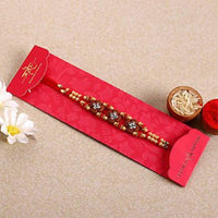Thumbnail for Ethnic American Diamond Rakhi and Kaju Katli Box Combo