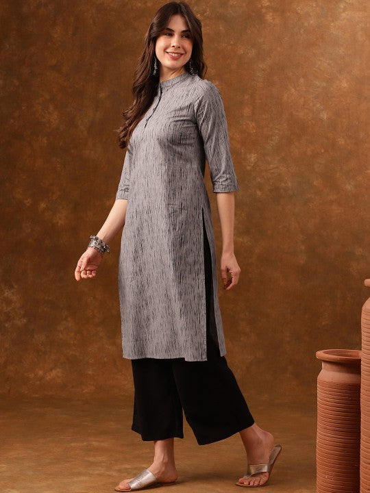 grey-abstract-printed-mandarin-collar-cotton-kurta