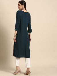 Thumbnail for Women Pink Ethnic Motifs Yoke Design Kurta