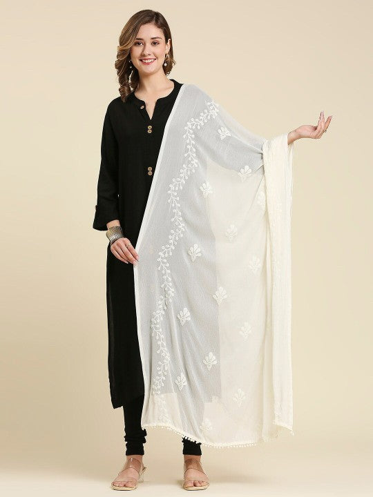 Embroidered Chiffon Dupatta