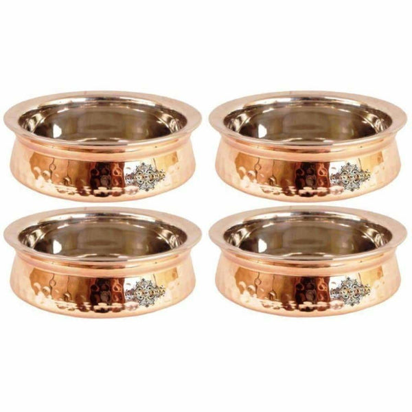 steel-copper-handi-bowl-hammered-design-serving-dishes