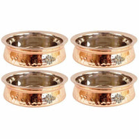 Thumbnail for steel-copper-handi-bowl-hammered-design-serving-dishes