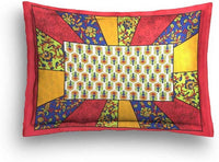 Thumbnail for Vamika Printed Cotton Red & Multicolor Bedsheet With Pillow Covers (LEOC_CHOK_R)