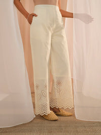 Thumbnail for floral-hem-design-cotton-wide-leg-ethnic-palazzo
