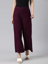 Thumbnail for Women Black Knitted Palazzos